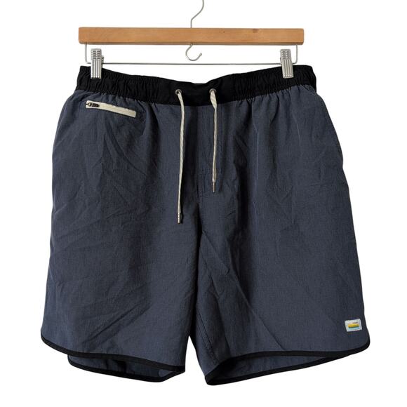 Vuori Men's Banks Short 7" Inseam Blue Size Large Swim to Boardwalk Versatile - Picture 2 of 8